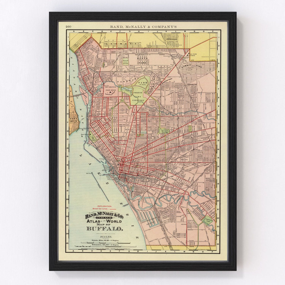 Buffalo Vintage Map 1897