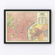Philadelphia Vintage Map 1897