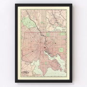 Baltimore Vintage Map 1897