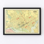 Washington Vintage Map 1897