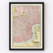 New Orleans Vintage Map 1897