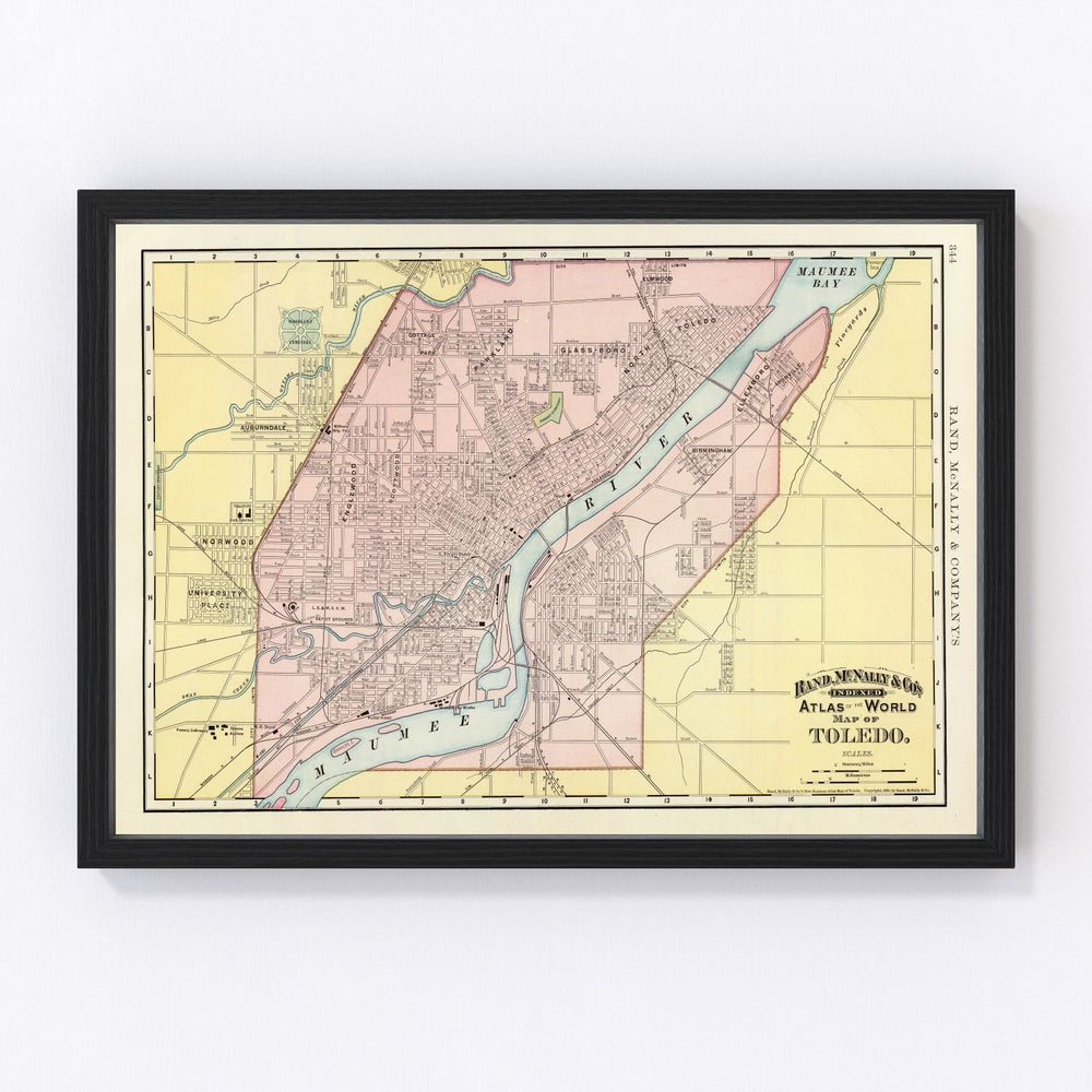 Toledo Vintage Map 1897