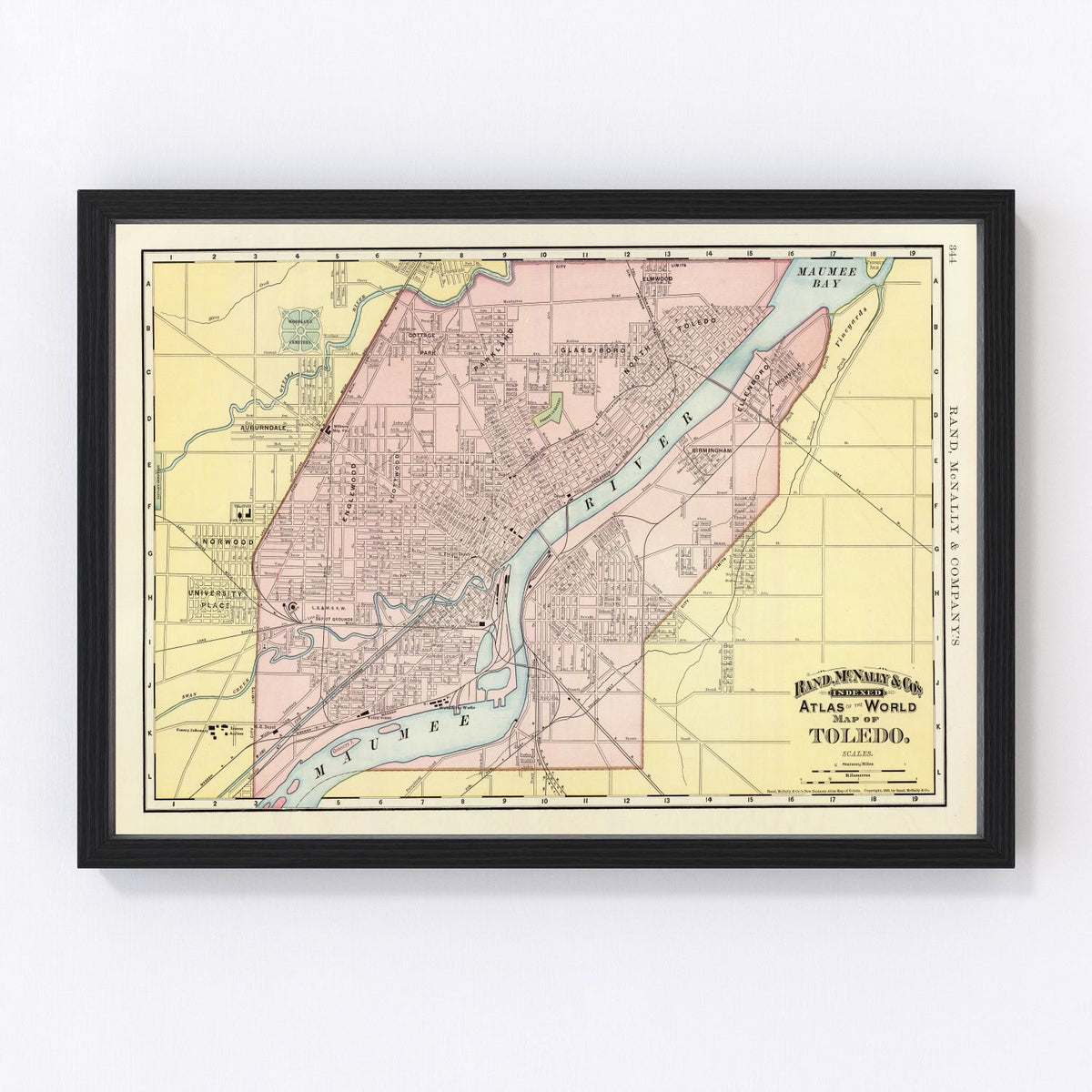 Toledo Vintage Map 1897
