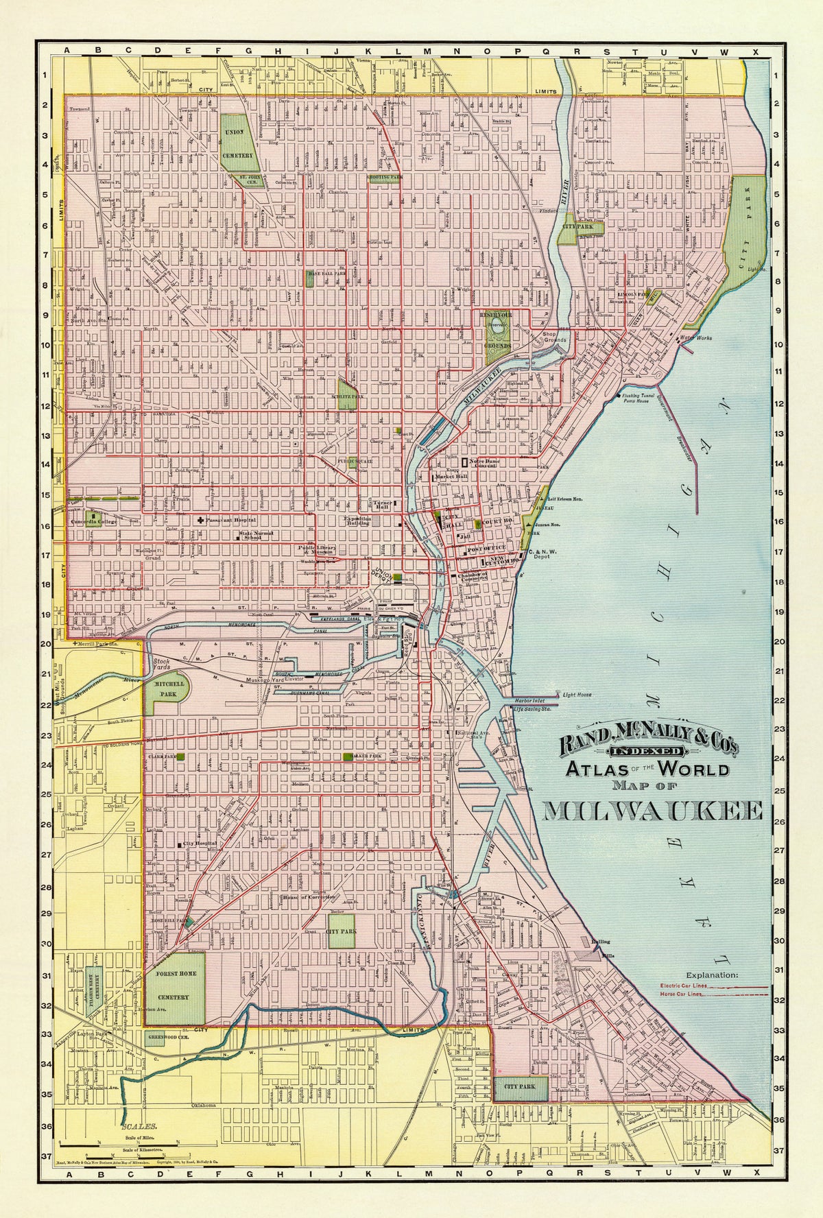 Preview of Vintage Map of Milwaukee, Wisconsin 1897