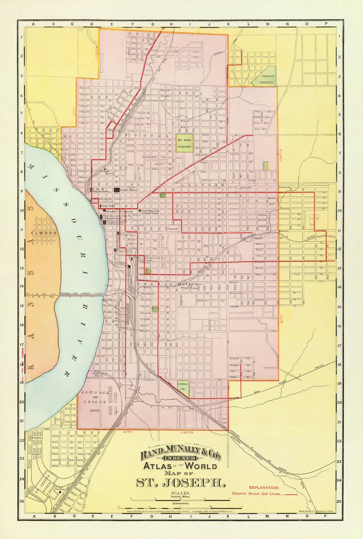 Preview of Vintage Map of Saint Joseph, Missouri 1897