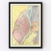 Saint Louis Vintage Map 1897