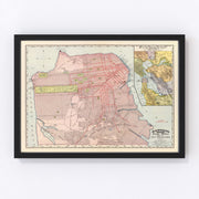 San Francisco Vintage Map 1897