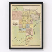 Hastings Vintage Map 1874