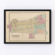 Shakopee Vintage Map 1874