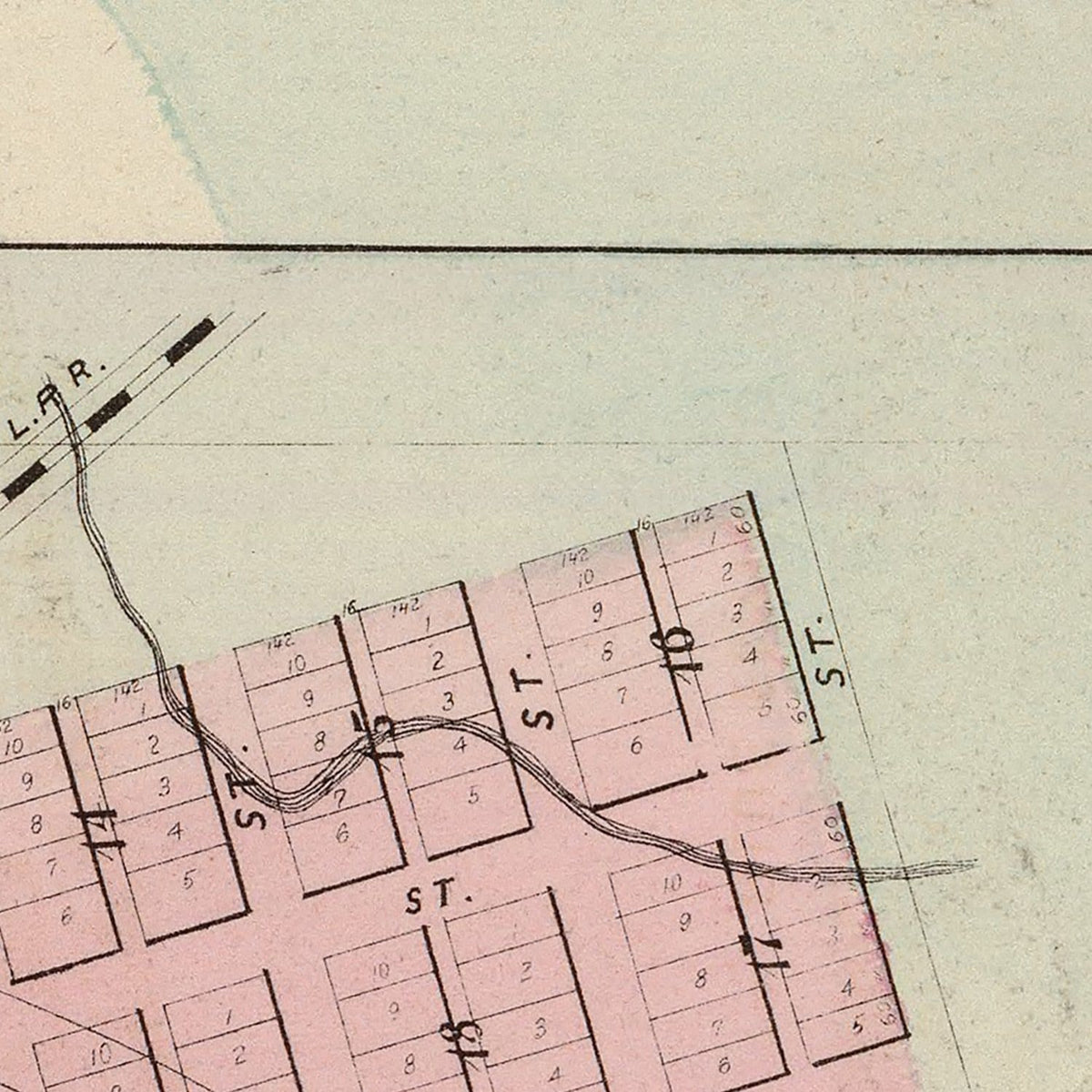 Restored historic details from the 1874 city map of Carver, Minnesota