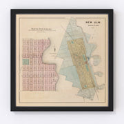 New Auburn Vintage Map 1874