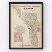 Sauk Centre Vintage Map 1874