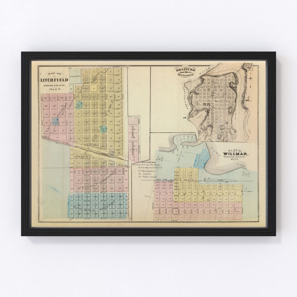 Litchfield Vintage Map 1874
