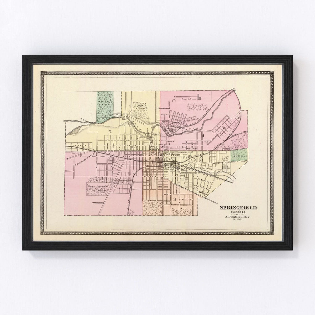 Springfield Vintage Map 1872