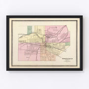 Springfield Vintage Map 1872