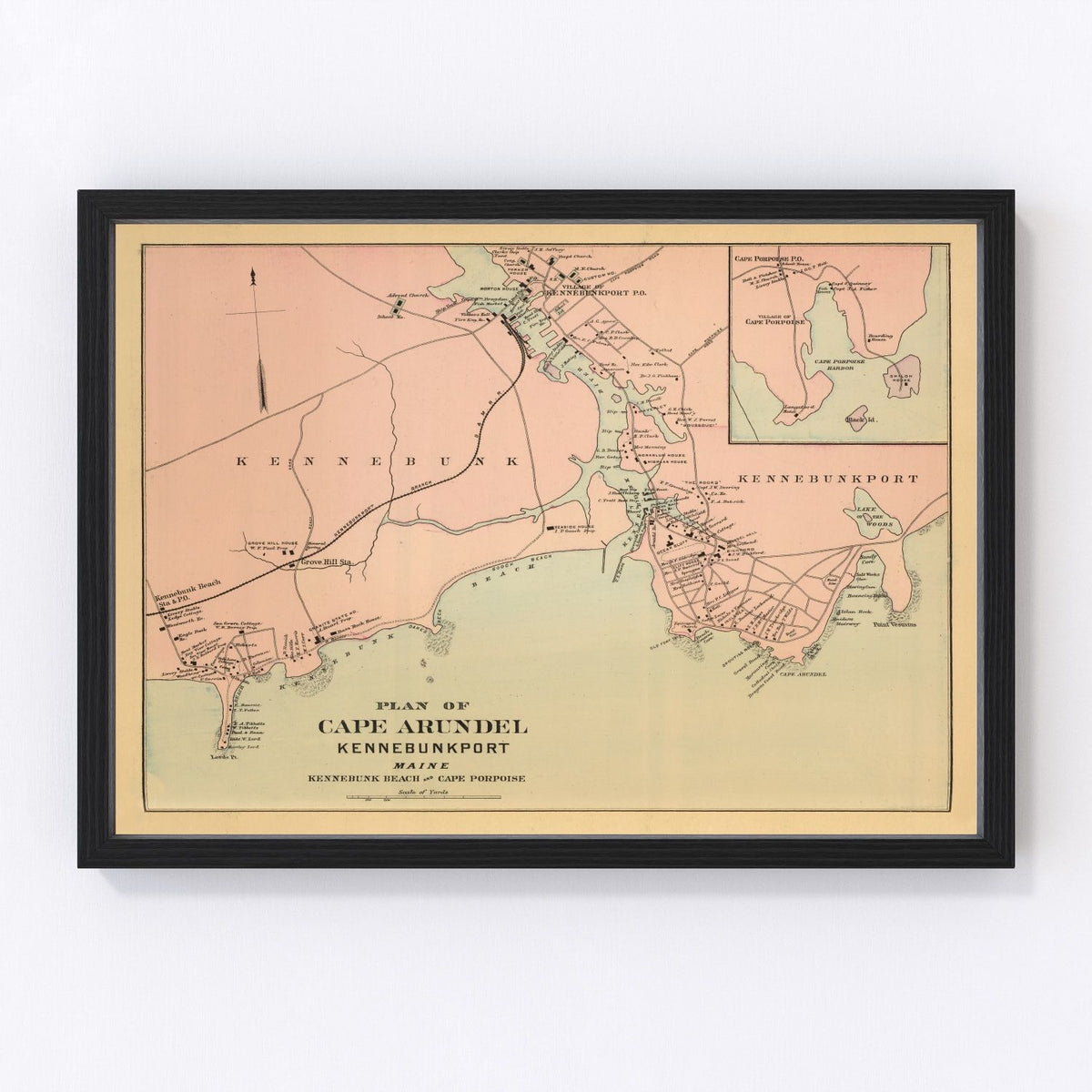 Cape Porpoise Vintage Map 1894
