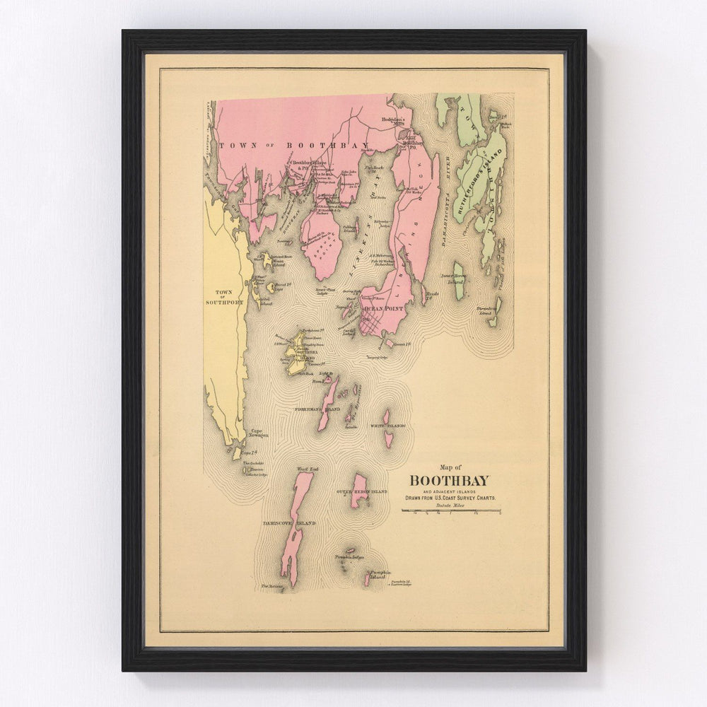 Boothbay Vintage Map 1894