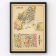 Casco Bay Vintage Map 1894