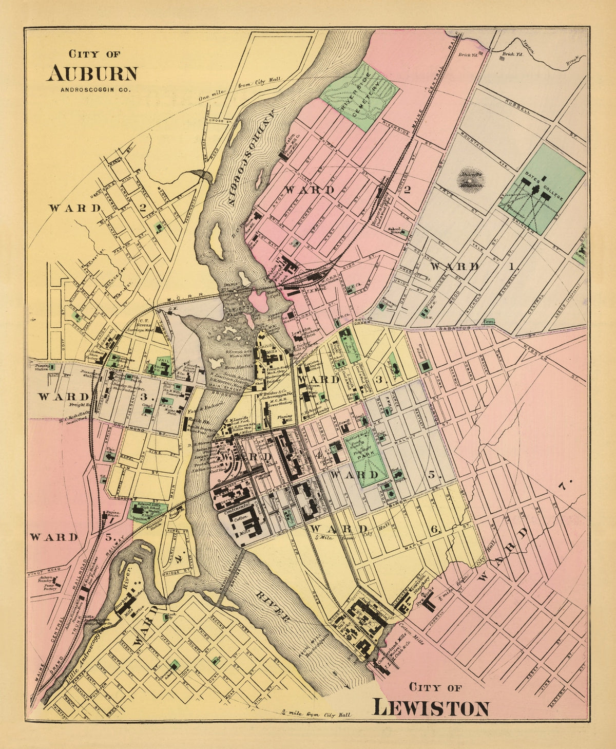 Preview of Vintage Map of Auburn, Maine 1894
