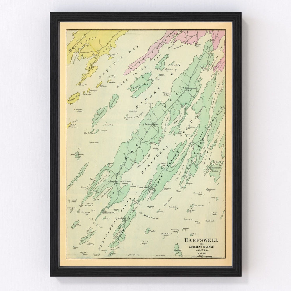 Harpswell Vintage Map 1894