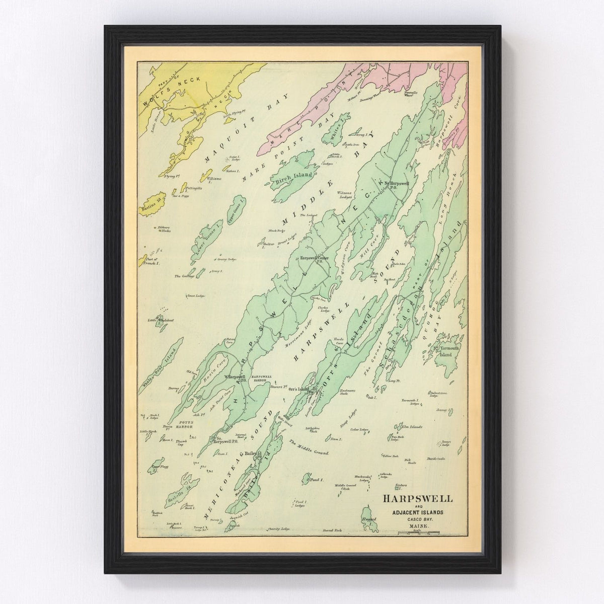 Harpswell Vintage Map 1894