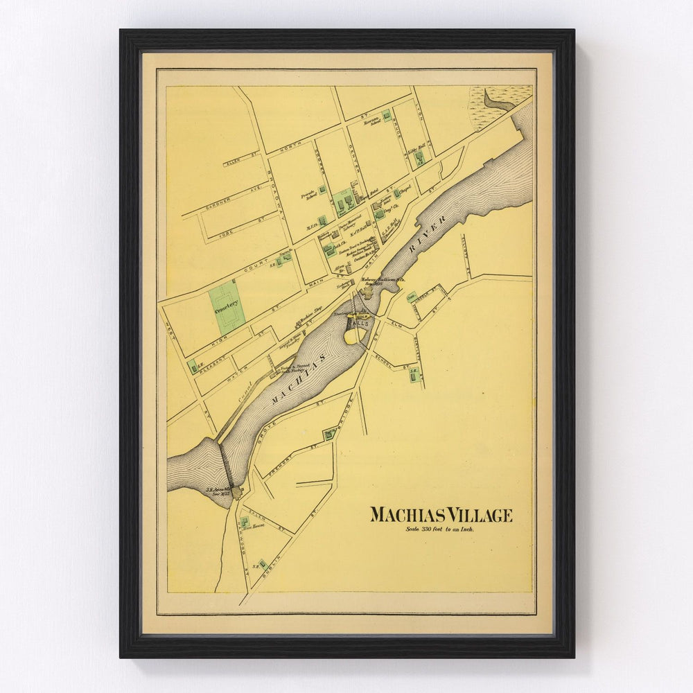 Machias Vintage Map 1894
