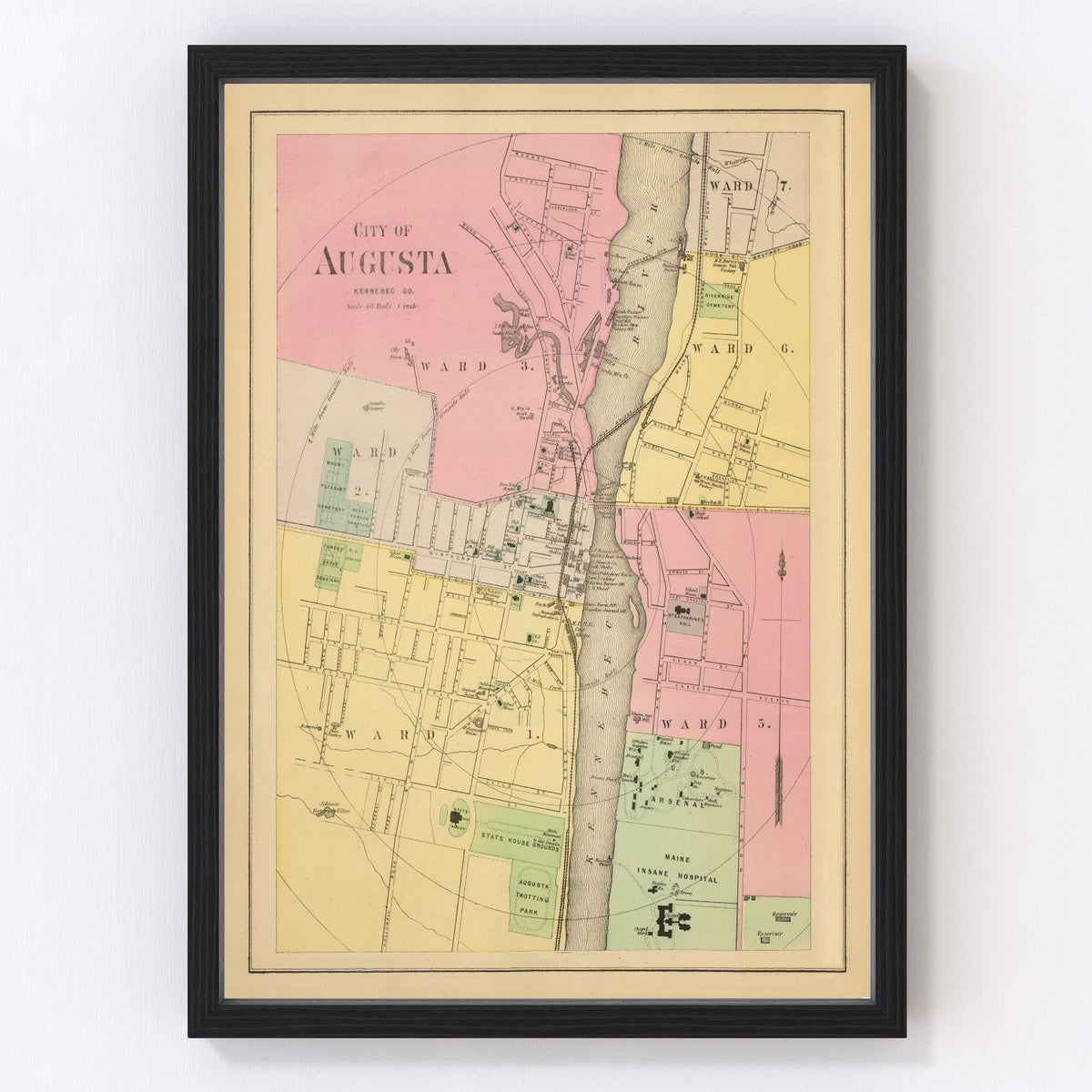 Augusta Vintage Map 1894