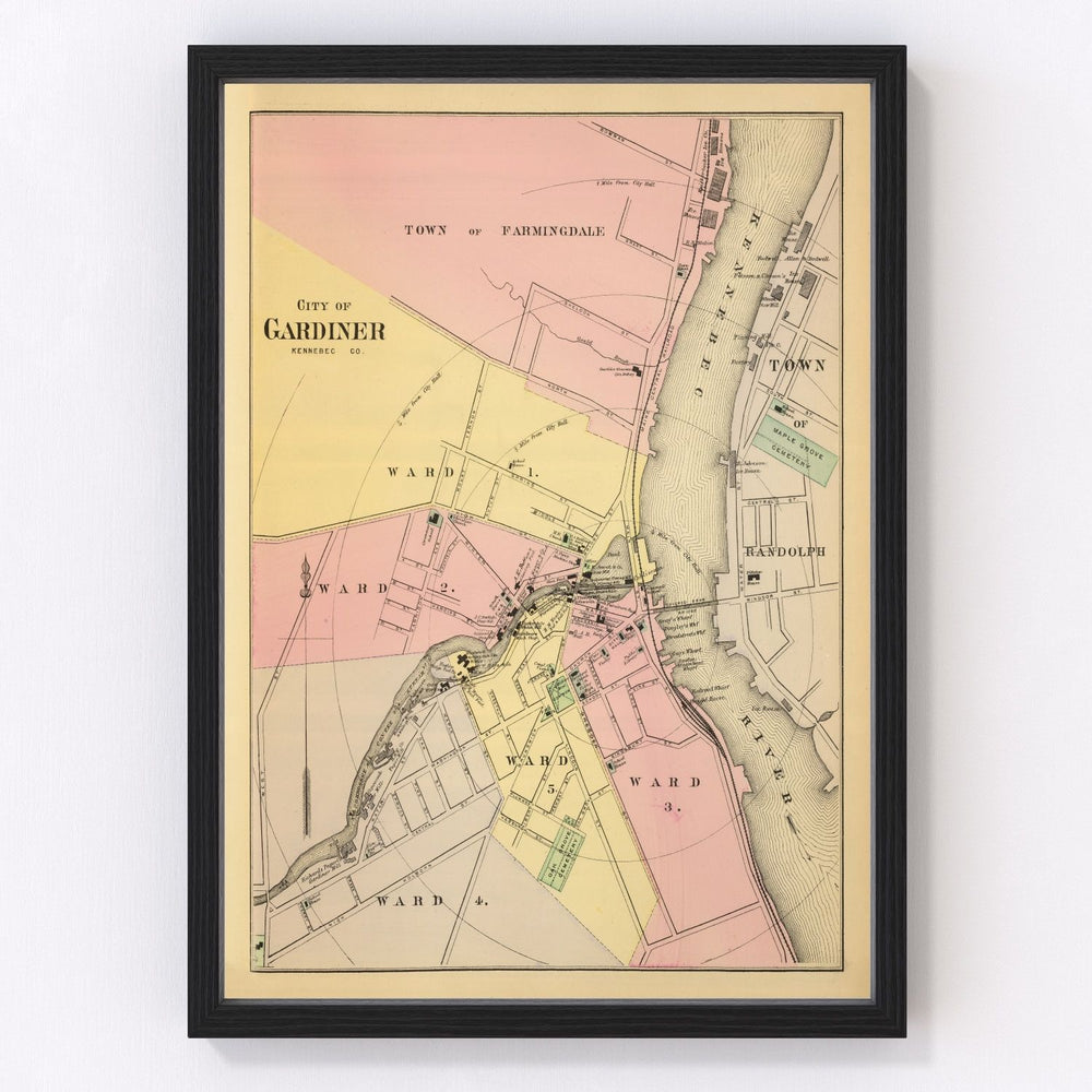 Gardiner Vintage Map 1894