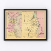 Hallowell Vintage Map 1894