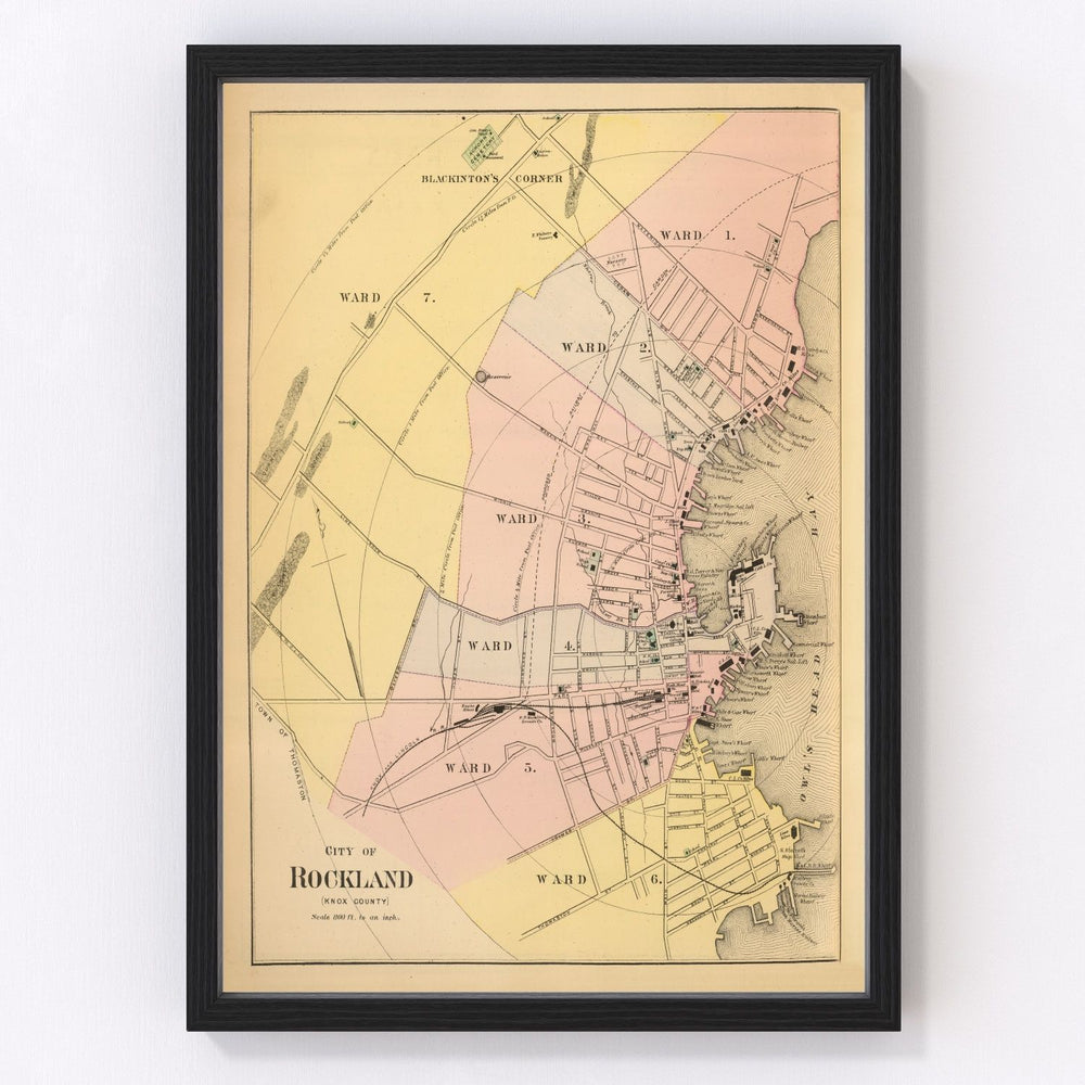 Rockland Vintage Map 1894