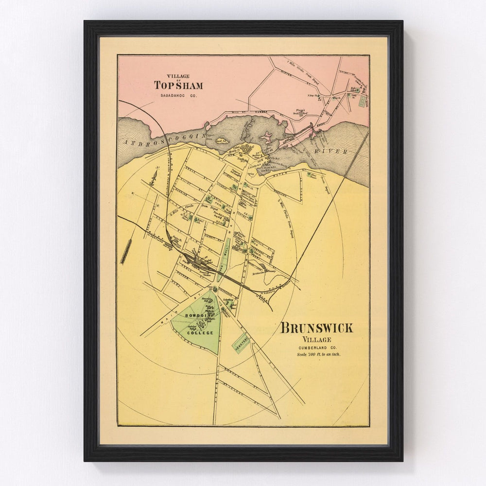 Brunswick Vintage Map 1894