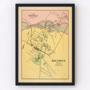 Brunswick Vintage Map 1894