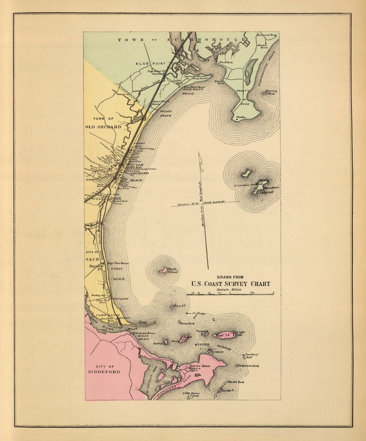 Preview of Vintage Map of Scarborough, Maine 1894