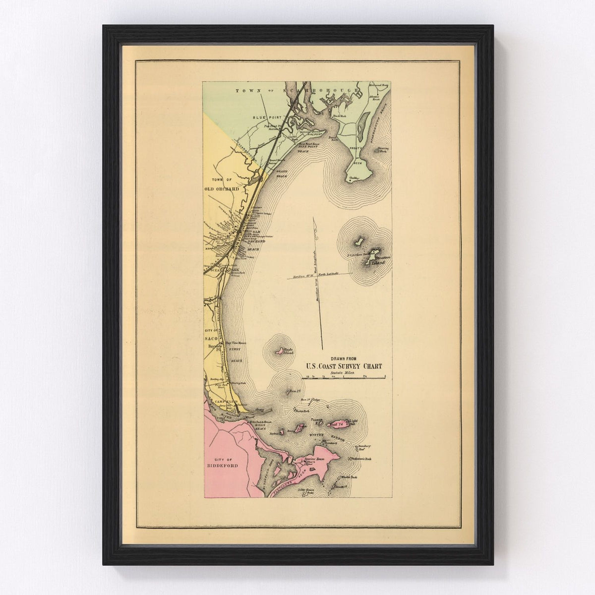 Scarborough Vintage Map 1894