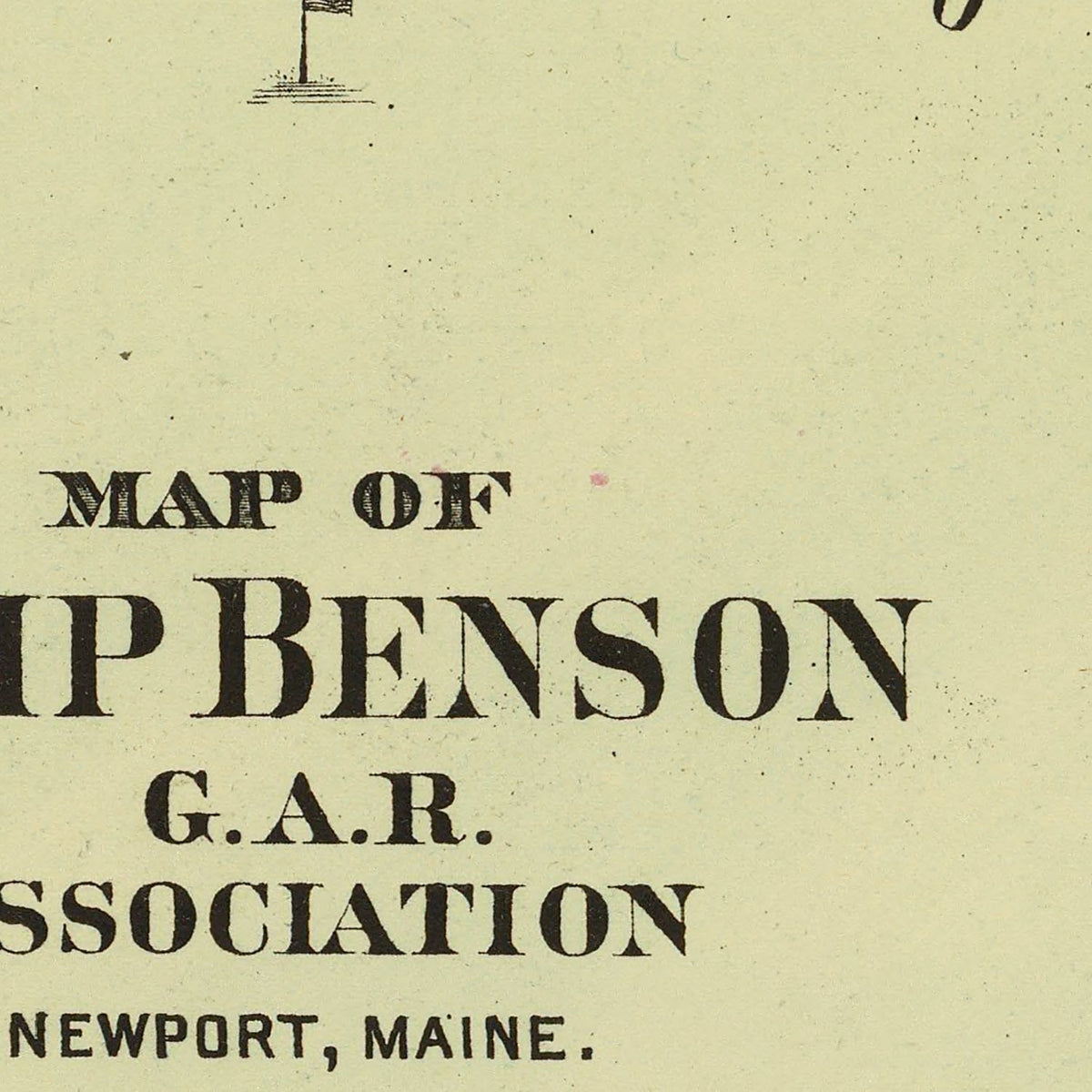 Restored historic details from the 1894 city map of Camp Benson, Maine