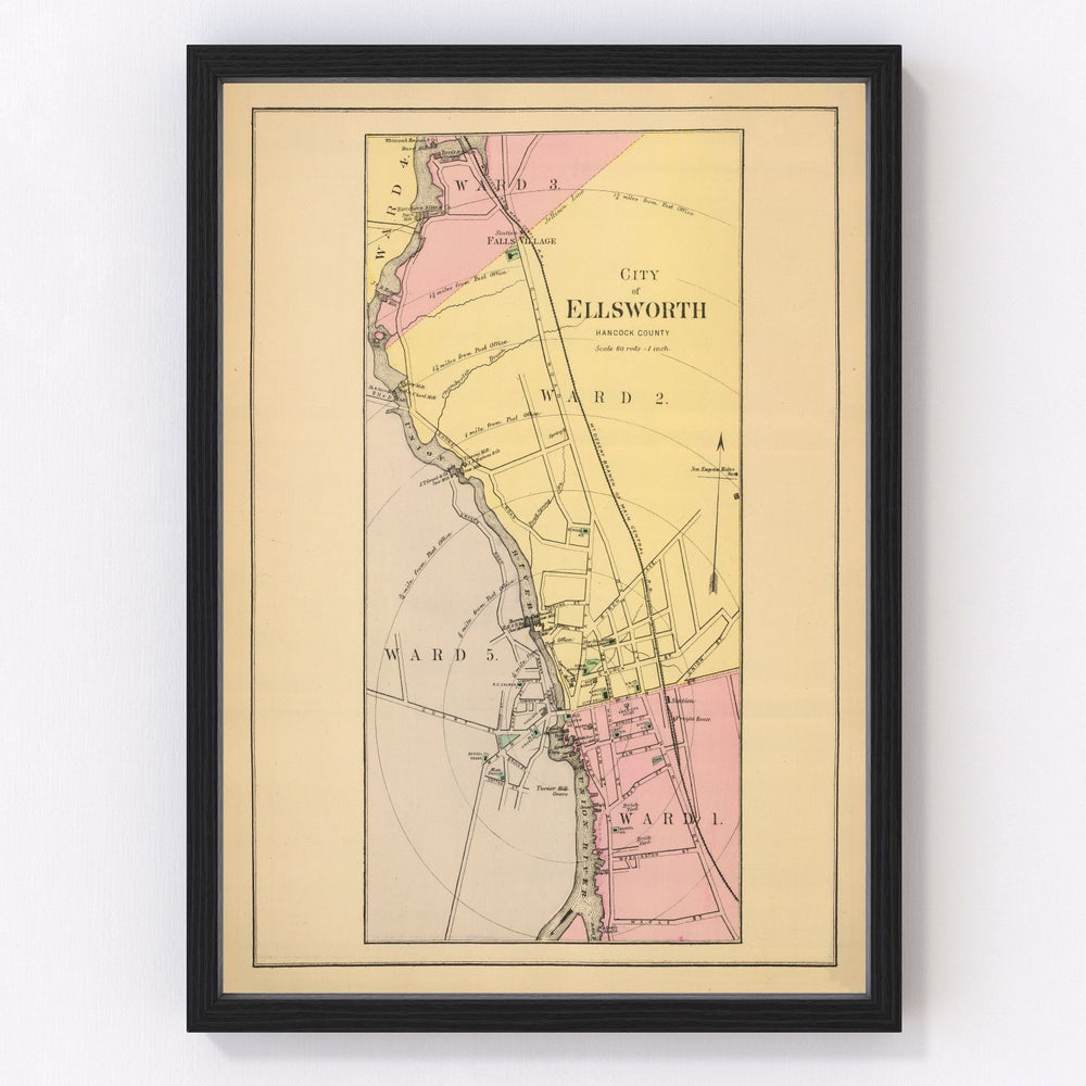 Ellsworth Vintage Map 1894