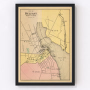 Belfast Vintage Map 1894
