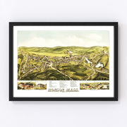 Monson Vintage Map 1879