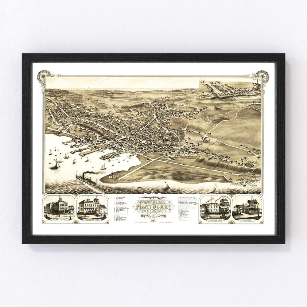Nantucket Vintage Map 1881