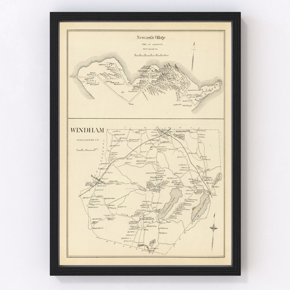 New Castle Vintage Map 1892