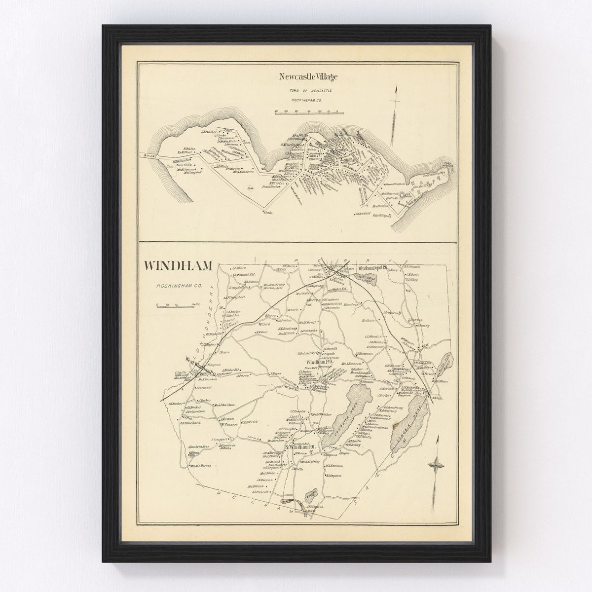 New Castle Vintage Map 1892