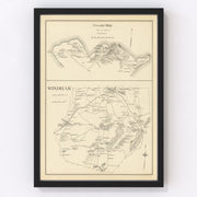 New Castle Vintage Map 1892