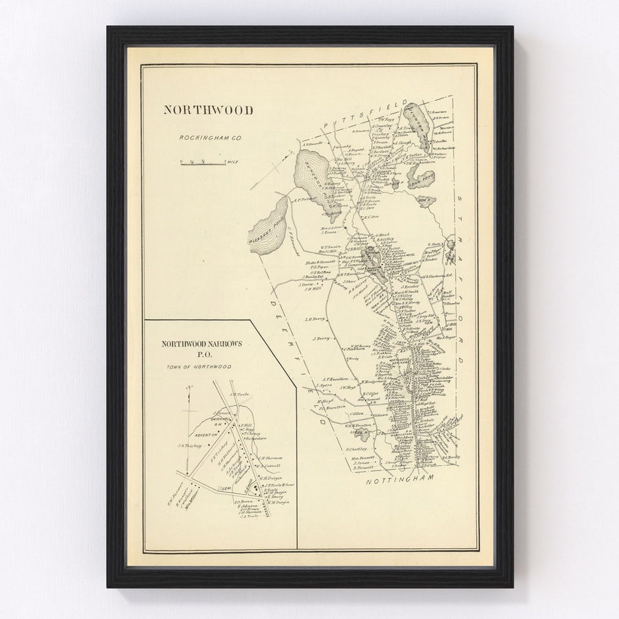 Northwood Vintage Map 1892
