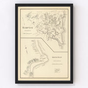 Hampton Vintage Map 1892