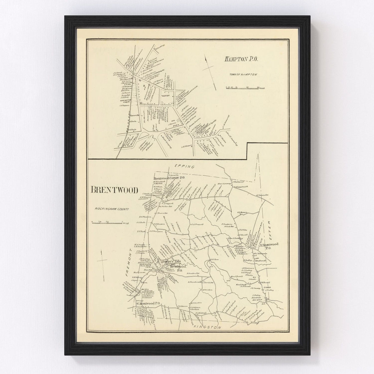 Brentwood Vintage Map 1892