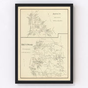 Brentwood Vintage Map 1892