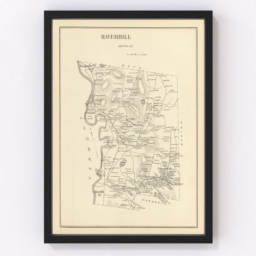 Haverhill Vintage Map 1892