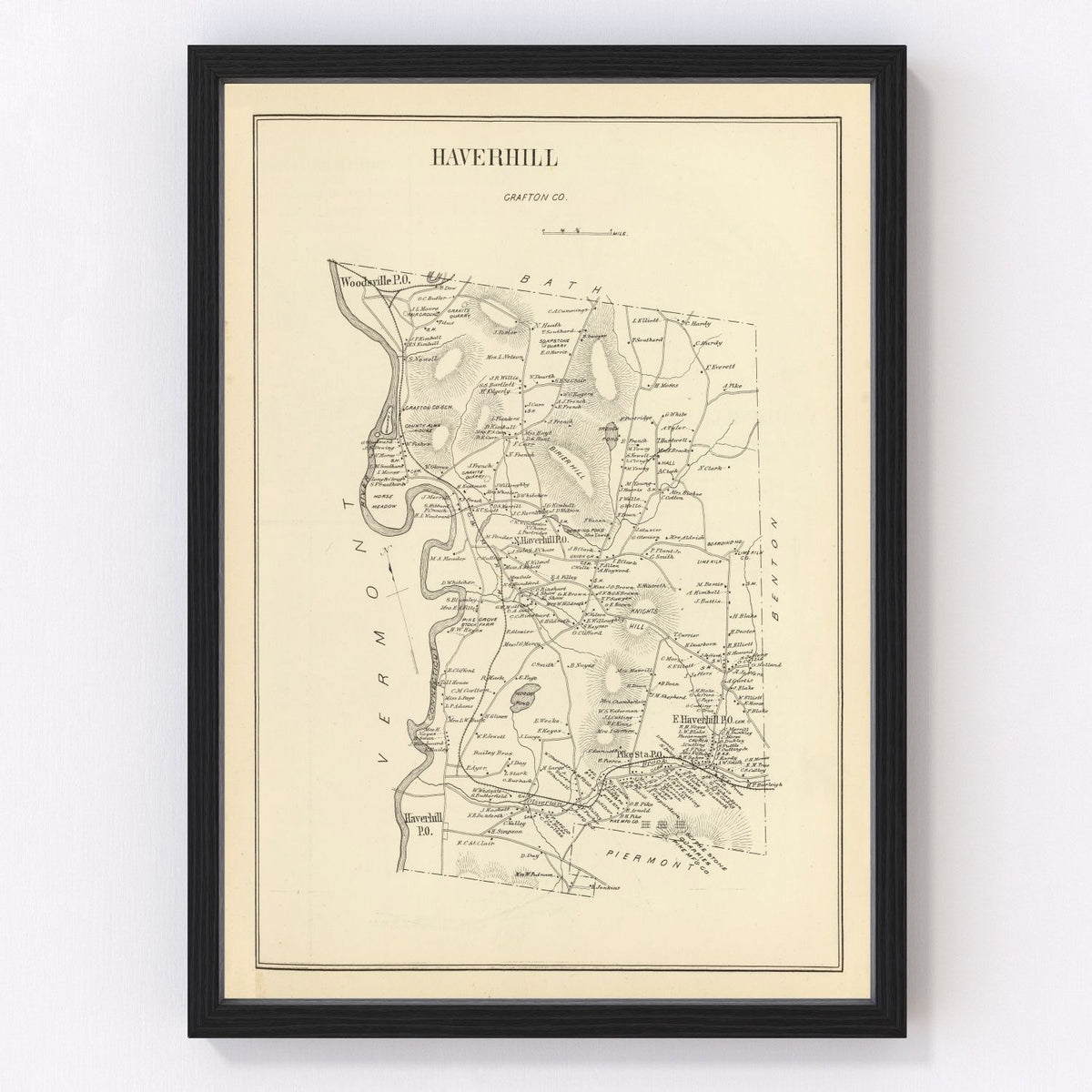 Haverhill Vintage Map 1892