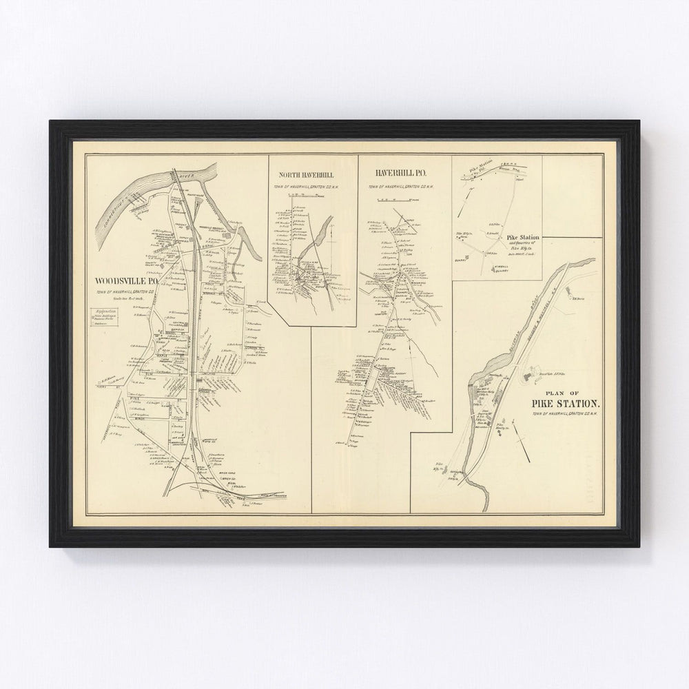 Haverhill Vintage Map 1892