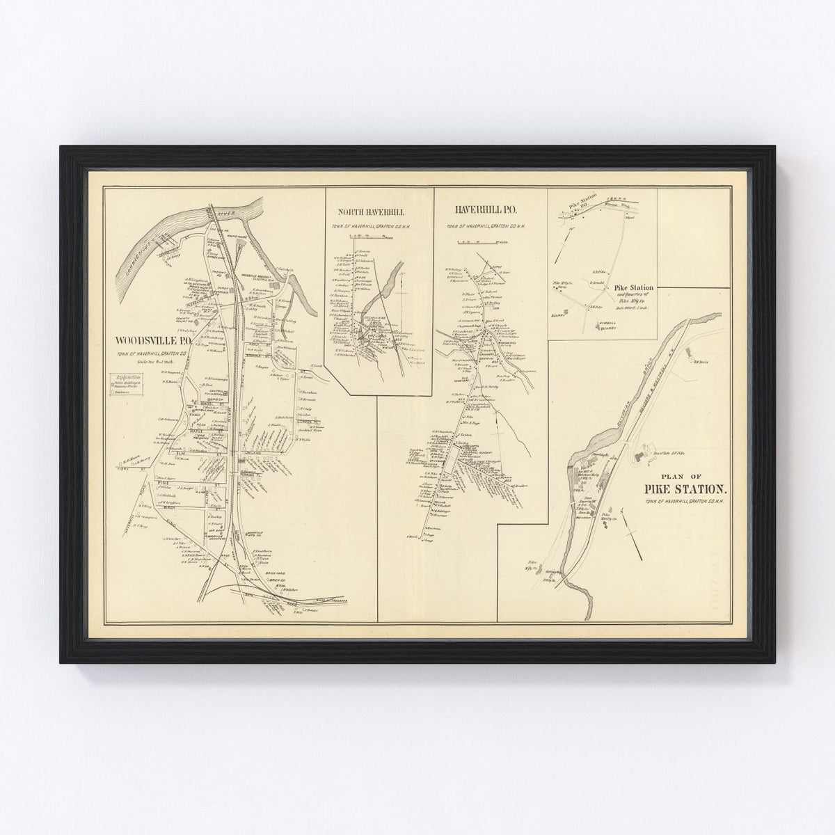 Haverhill Vintage Map 1892